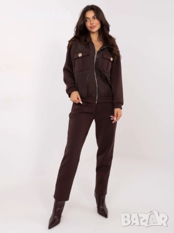 Дамски ежедневен комплект от две части с брошки, 5цвята , снимка 16 - Комплекти - 52860330