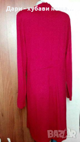 Еластична червена рокля от трико🍀❤L,XL,2XL❤🍀арт.4084, снимка 3 - Рокли - 36184320