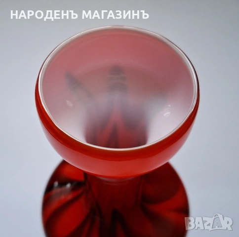 VB OPALINE - FLORENCE - Италианска ваза висока цветно стъкло цветя , снимка 8 - Други ценни предмети - 53432839