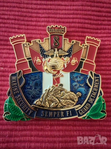 Отряд за морска охрана на USMC MSG София България Challenge Coin. , снимка 4 - Колекции - 50550228