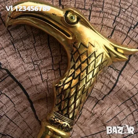 Бастун със скрит кинжал (Орел - 6 ) Златен, снимка 2 - Бастуни - 50492532