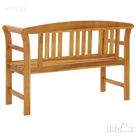 vidaXL Градинска пейка, 114 cм, акация масив, снимка 3 - Градински мебели, декорация  - 56146617