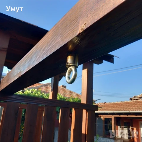 Детска къщичка с пързалка и люлка , снимка 8 - Градински мебели, декорация  - 51265983