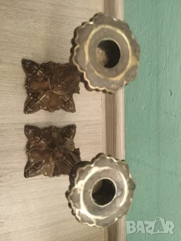 Комплект посребрени свещници арт нуво, снимка 5 - Други ценни предмети - 47736017