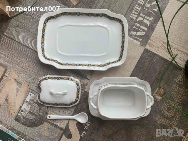 Старинни съдове - стъкленица, сосиера порцелан, каничка, снимка 4 - Други - 41185761