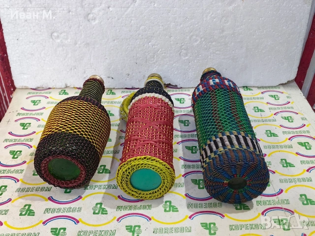 ръчно плетени шишета 3 бр за 15 евро , снимка 7 - Антикварни и старинни предмети - 53678520