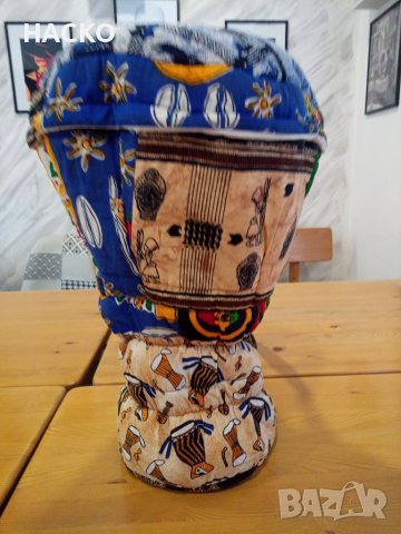 ПРОМО ЦЕНА АФРИКАНСА Таранбука от Тиково Дърво и Кожа с Калъв 100% Автетична, снимка 15 - Ударни инструменти - 40785505