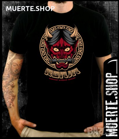 Черна тениска с щампа DEVIL RONIN