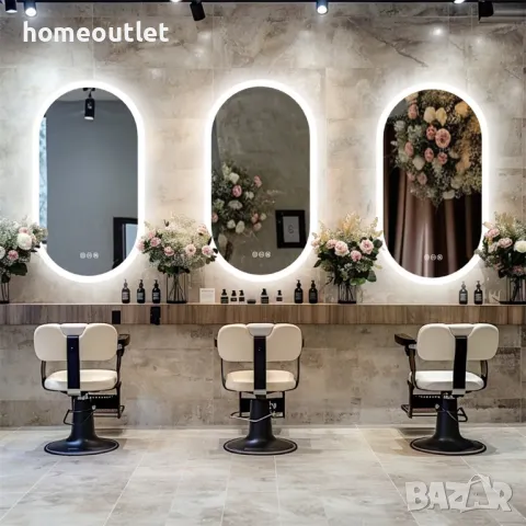 ПРОМОЦИЯ LED огледало с овална форма LUVODI XMR-T28-711-EU, снимка 4 - Огледала - 49675090