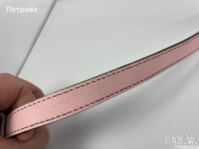 Тънък кожен колан Dior 90см Оригинал, снимка 9 - Колани - 55846094