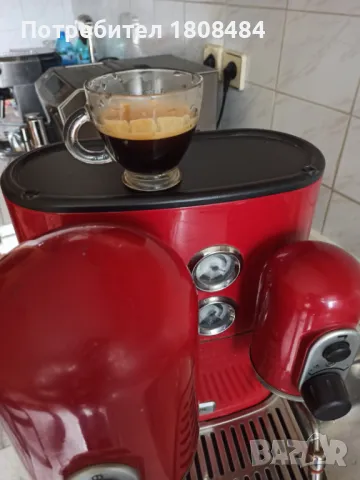 Кафе машина Kitchen Aid Artisan с месингова ръкохватка и цедка крема диск, снимка 3 - Кафемашини - 48357359