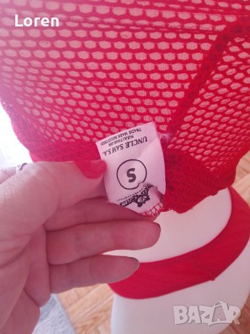 Късо секси мрежесто потниче в червено , снимка 7 - Потници - 41673834