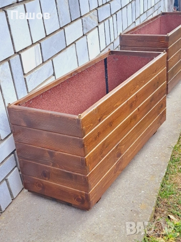 Дървени саксии [кашпи] от масив , снимка 15 - Декорация за дома - 53498504