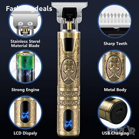 Нов Професионален тример Електрическа самобръсначка машинка за подстригване на коса Мъже Подарък, снимка 3 - Тримери - 41892972