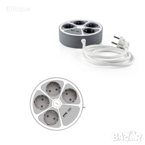 Удължител Technaxx, 4 контакта, 1x USB-A, 1x USB-C, снимка 6 - Други стоки за дома - 52593597