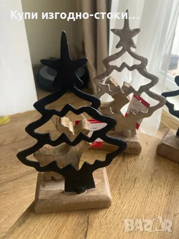 Коледна дървена декорация - Елен и Елха , Коледна Свещ , Ангелче и др, снимка 1