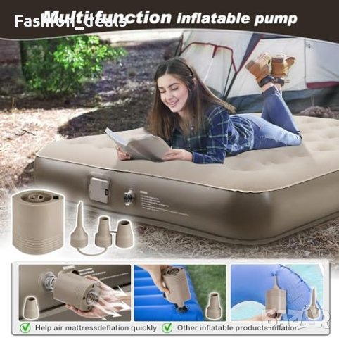 Ново Надуваемо легло матрак Подложка за спане сън къмпинг туризъм път, снимка 9 - Надуваеми легла - 42521919