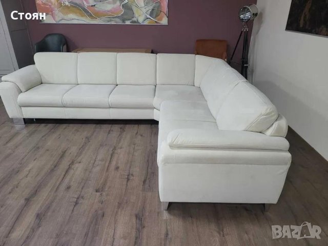 ПРОМОЦИЯ!!!Светло кремав ъглов диван от плат с функция сън и чекмедже КS4815, снимка 9 - Дивани и мека мебел - 44245239