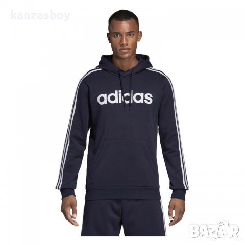 adidas Essential 3 Stripe Hoodie - страхотно мъжко горнище , снимка 1 - Спортни дрехи, екипи - 38902648