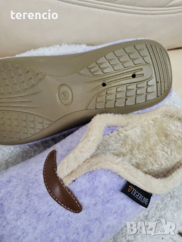 Нови дамски пантофи - лила 40 номер, снимка 4 - Пантофи - 52623442