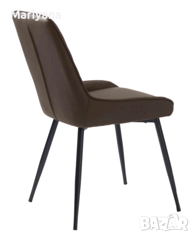 🔥 НОВИ СТОЛОВЕ / КРЕСЛА MILTON – КАФЯВА ЕКО КОЖА, снимка 4 - Столове - 52897449