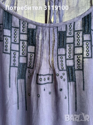 Лилава туника, с нестандартна кройка , снимка 3 - Туники - 51772597