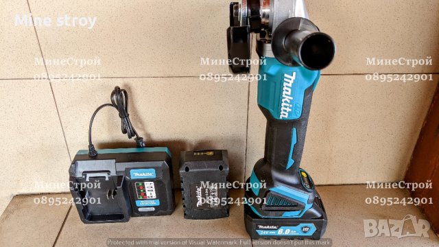 2 в 1 Ъглошлайф MAKITA 24V с 2 батерии 6.0Ah Макита резачка флекс, снимка 9 - Други инструменти - 39759617