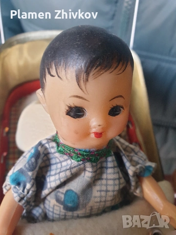 стара метална играчка /кукла в метална детска количка / , снимка 13 - Колекции - 53872323