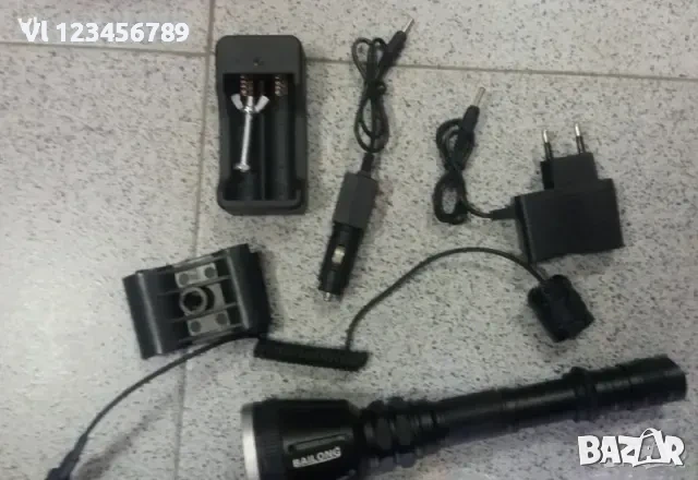 Ловен прожектор BL-Q2888-HUNTING , T6,изнесен спусък, монтажна скоба, 3 филтъра, снимка 5 - Оборудване и аксесоари за оръжия - 53843339