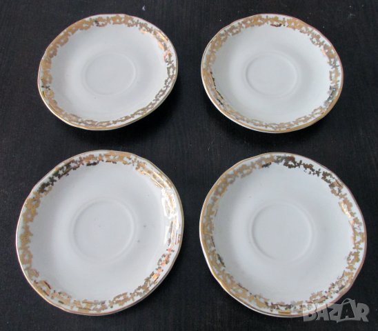 Комплекти нови соц стъклени чашки за кафе или чай и чинийки, снимка 5 - Антикварни и старинни предмети - 39621292