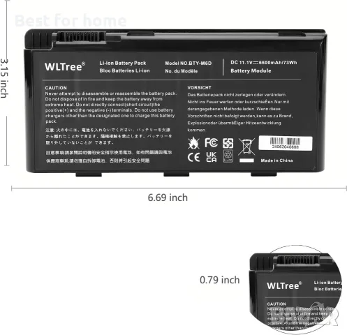 Батерия за лаптоп MSI GT60 GT70 2PE-890US GX60 1AC GX70 3BE WS60 MS-16F2, снимка 6 - Батерии за лаптопи - 55847524