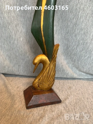 Ръчно изработена рисувана, резбована дървена скулптура дървена статуетка / Дървена фигурка , снимка 3 - Статуетки - 53223522