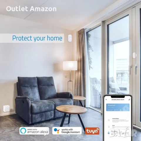 Алармена система Nivian за дома и бизнеса без месечни такси |

, снимка 2 - Други - 47829205