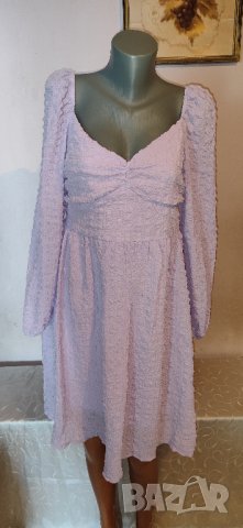 Елегантна лилава рокля р-р ХЛ, нова, с етикет