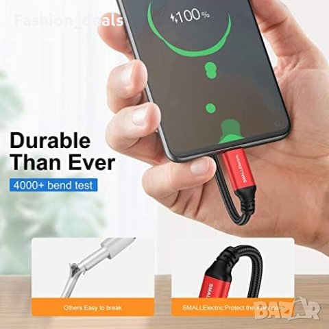 Нови 3M USB C дълъг кабел USB A към USB-C бързо зареждане 5 броя комплект, снимка 4 - USB кабели - 41650870