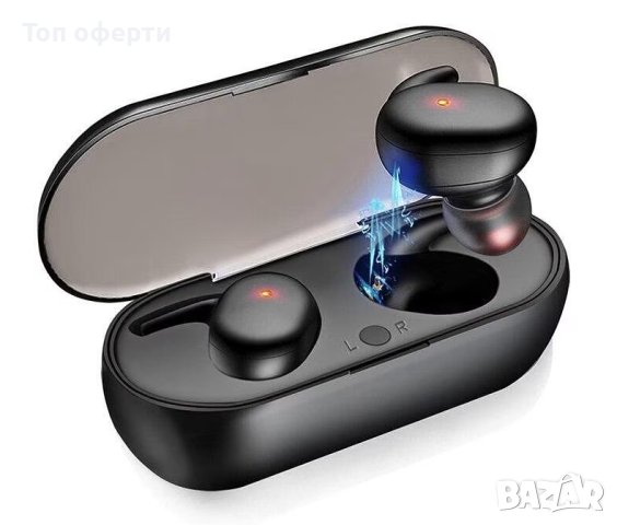 Безжични слушалки, Y30, Bluetooth 5, черни