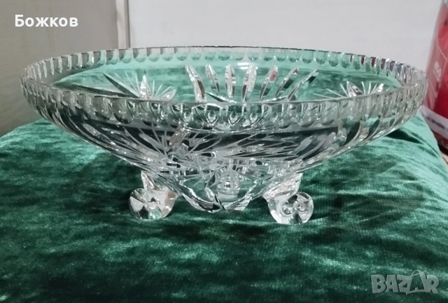 кристална фруктиера, снимка 2 - Антикварни и старинни предмети - 51951384