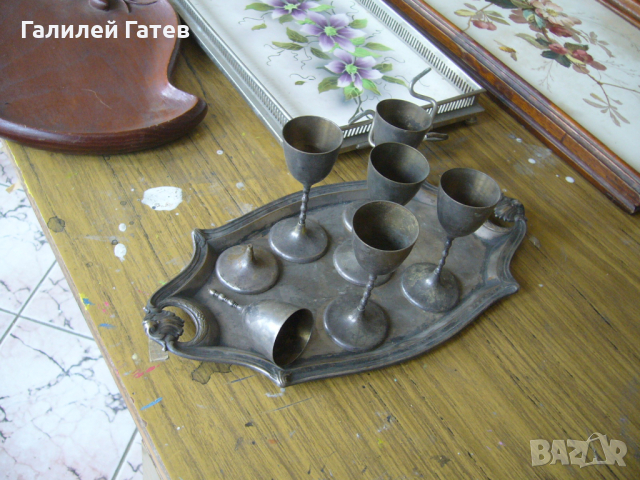 Старинни Подноси за Сервиране, снимка 5 - Прибори за хранене, готвене и сервиране - 44802452