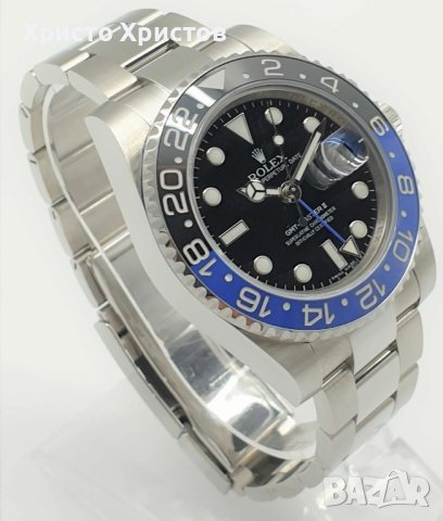 Мъжки луксозен часовник Rolex GMT-MASTER BATMAN , снимка 4 - Мъжки - 41628469