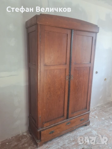 Стар масивен гардероб, изработен от благороден орех, снимка 5 - Антикварни и старинни предмети - 53856873