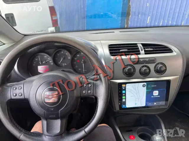 Адаптерна Рамка За Мултимедия Сеат Леон Seat Leon  2005 - 2012 9" инча Андроид Android 2 дин 2 din, снимка 9 - Навигация за кола - 55724176