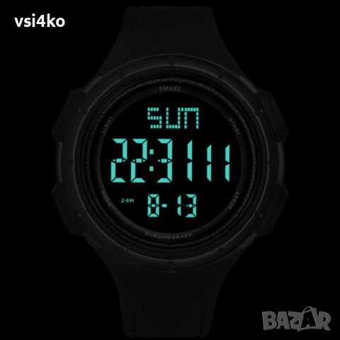 Дигитален часовник SMAEL 1618, черен цвят, снимка 2 - Мъжки - 42599134
