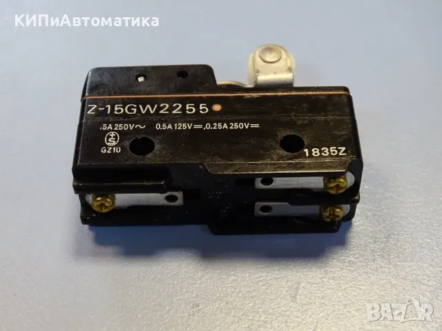 микроизключвател Omron Z-15GW2255 micro Switch 16A/250VAC, снимка 5 - Резервни части за машини - 49192400