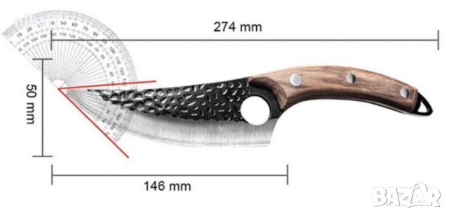 кухненски нож месарски месо риба сигурен захват неръждаема стомана, снимка 10 - Ножове - 42117955
