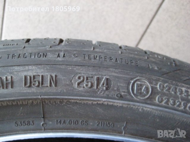4бр. летни гуми 225/35/20 Continental, снимка 4 - Гуми и джанти - 34011250