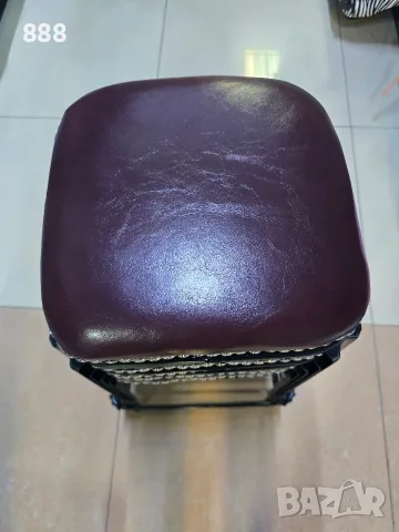 табуретки столове кожа и метал, снимка 2 - Столове - 46797056