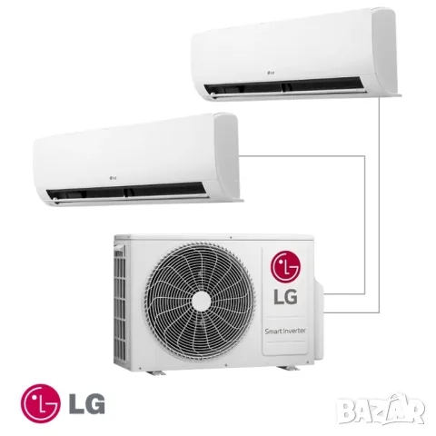 Инверторна мултисистема LG RM2U15.U18 + RMN09.NSJ + RMN09.NSJ, Wi-Fi, 16 000 BTU, Клас А++, снимка 1