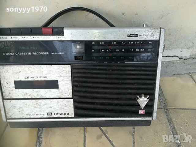 HITACHI ANTIQUE 0404222025, снимка 6 - Радиокасетофони, транзистори - 36345143
