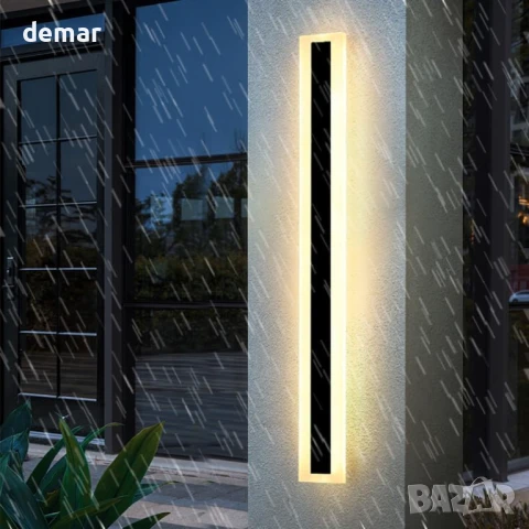 JKFBHGJL 60 см Външна стенна лампа, 22 W, димируема, дистанционно, IP65, снимка 6 - Бебешки обувки - 51234497