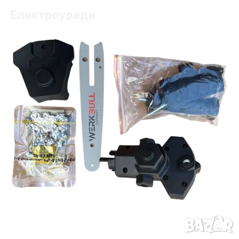 Универсална Приставка за Винтоверт – 18см Адаптер Верижен Трион Резачка за дърва и клони, снимка 3 - Други инструменти - 49128951